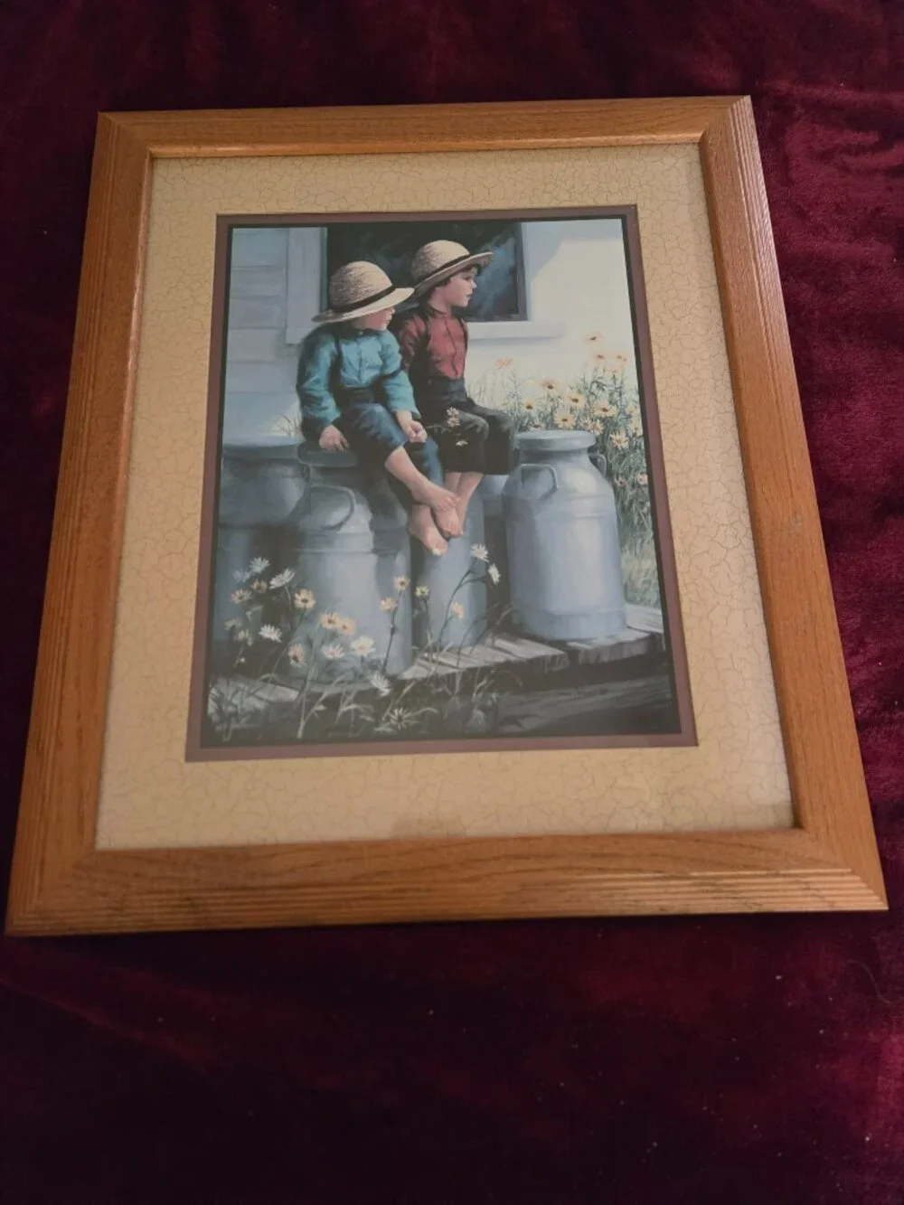 Waiting for mama framed print by Laurie Snow Hein approx. 19x16